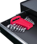 Premium Double End Metric Flare Nut Wrench Set With Rack For Fuel Brake And Air Conditioning Lines Sizes From 9 To 21 Mm Cr V Steel 6 Point Heads