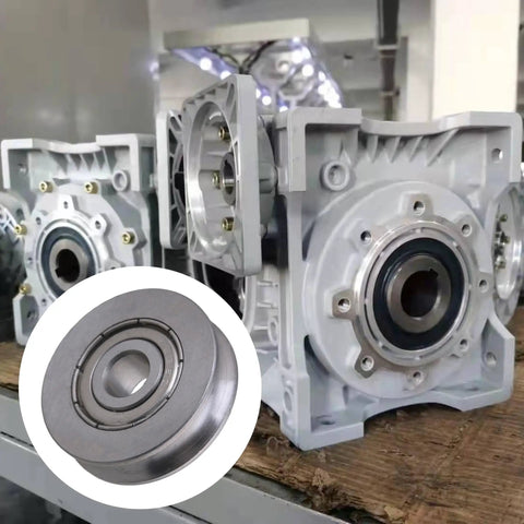 Two Pack U Type Groove Ball Bearing Guide Pulleys For Rail Track Linear System 6x25x7mm 440C Stainless Steel Heavy Duty Load Each 167 Kg Ideal For Machinery And Equipment, close-up