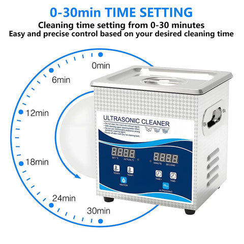 Heavy Duty 30 Gallon Ultrasonic Cleaner With Heater And Timer Digital Control Panel Stainless Steel Tank For Jewelry Retainers Lab Tools Parts And Accessories Auto Detailing Professional Deep Clean