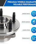 Close-up of front wheel bearing hub assembly with 5-lug design, featuring ABS sensor. For Ford Explorer 2002-2005 Lincoln Aviator Mercury Mountaineer.