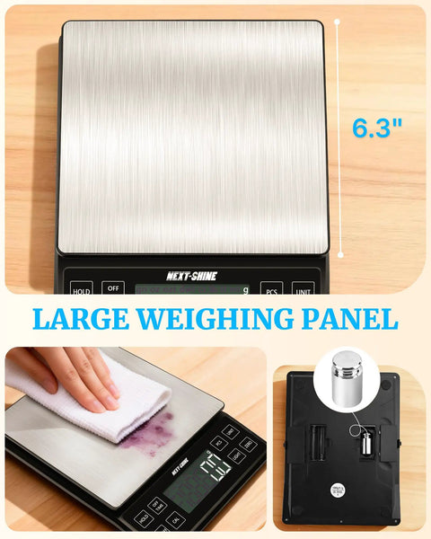 Pro Grade Kitchen Scale For Meal Prep And Baking, 11Lb Capacity, Precise 0.1g 0.01oz Graduation, Rechargeable Digital Scale