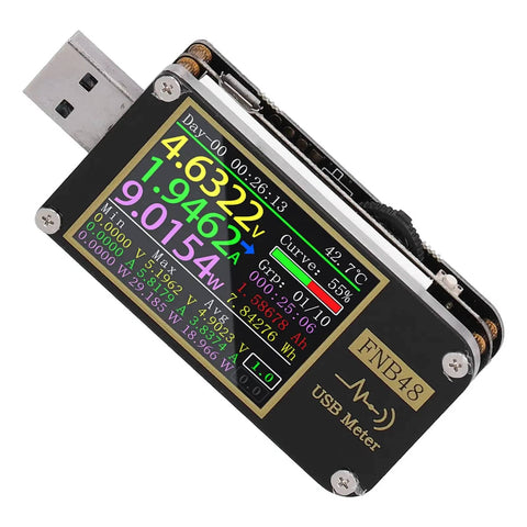 Voltmeter And Ammeter USB Tester With Color LCD Screen PD Trigger Pro Grade Multifunction Power Meter For Fast Charging