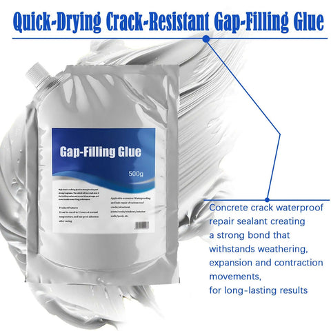 500g pack of Fast Drying Crack Resistant Gap Filling Glue For Concrete Cracks Waterproof Repair Sealant, shown in silver packaging