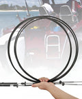 2 Pack 10Ft Throttle Shift Remote Control Cable Replacement For Johnson Evinrude OMC Boats Black Heavy Duty Marine Grade Cable
