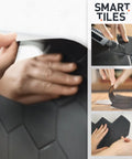 X Large Peel And Stick Backsplash Tiles 5 Sheets Of 22.56 By 11.58 Inches 3D Adhesive Self Adhesive Wall Tile installation steps