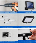 Installation steps for Outdoor Solar Motion Lights With 56 LED, IP65 Waterproof, Split Solar Panel Kit With 16.5ft Cable
