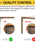 Comparison of 90-degree accuracy in 2x4 Inch Galvanized L Bracket 15Pcs Heavy Duty Steel Corner Brace and others