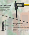 Measurement of 1.2mm hinge thickness and 16mm screw length for Six Pack 2.5 Inch Black Door Hinges With Screws Included For Doors Cabinets And DIY Projects