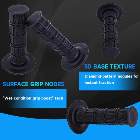 Universal Rubber Dirt Bike Handlebar Grips Seven Eighths Inch For Sur Ron LBX Talaria Sting MX3 MX4 MX5 Talaria X3 XXX E Ride Pro SR S SS Ventus One Fits Two Point Zero Three Point Zero Electric Dirt Bikes