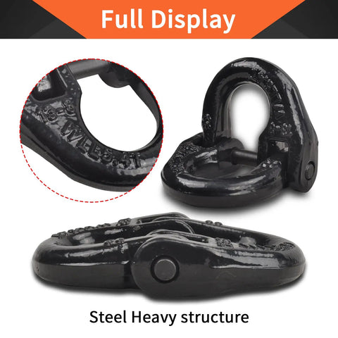 Half Inch Grade 80 Alloy Steel Hammerlock Coupling Link For Tow Hitch Safety Trailer Chain Adapter Connector Heavy Duty Truck Hitch 12000 Lbs Beefed Up Load Capacity Black, close-up on steel texture.