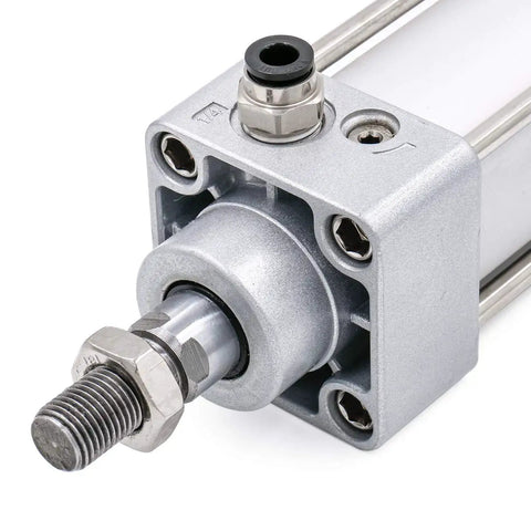 Close-up of Tie Rod Pneumatic Air Cylinder SC 40-300 With 40mm Bore and 300mm Stroke PT Quarter Inch Port