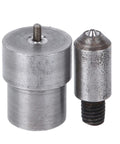 Heavy Duty Grommet Punch Die Set For Hand Press Machine, Metal Eyelet Tool, 3mm To 20mm, close-up of two steel dies for riveting