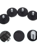 4 Pcs Grippy No Slip Rubber Feet With Threaded Base for food scales and industrial platforms, set of four replacement feet.