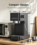 Compact design of Snag This Pro Level 20 Bar Espresso Machine With Rapid 30 Second Heat Up And Precision Microfoam Steam Wand.