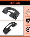 ECOTRIC instrument dash panel bezel for 1992–1997 Ford Bronco/F-Series; black plastic, front and rear views.