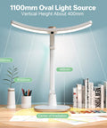 E Reading LED Desk Lamp With Monitor Sensor Touch Control Auto Dimming Swing Arm Eye Caring Desk Light demonstrating reach