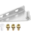 Stainless Steel Freezer Door Hinges Inner Column Left Shaft 0.28 Inch For Refrigerator Replacement With Screws, side view