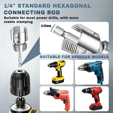 All In One Pipe Threading Kit For Internal And External Threads With 1/2 Inch 3/4 Inch And 1 Inch PVC Tubing Drill Friendly Thread Cutter Set For Quick Plumbing Repairs And Home DIY Projects, 6.35mm hex shank