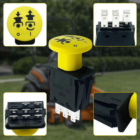 PTO Switch Replacement For Lawn Tractors And Zero Turn Mowers, 8 Pin Blade Clutch Switch Fits Husqvarna, Hustler, model 1722887