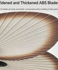 YPDJVLTI 45-52Inch Ceiling Fans Lights Ceiling Lamp close-up of widened ABS blades showcasing durability and design features.