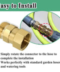 Swivel Garden Hose Fitting Connector Three Quarter Garden Hose Thread Metal With Rubber Washer Leak Proof Replacement Part For Irrigation on brass hose connector