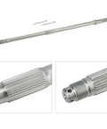 Heavy Duty Rear Axle Shaft And Left Right Wheel Hub Assembly For Honda Rancher 350 400 ATV 4x4 2x4 close-up view showing shaft and hardware.