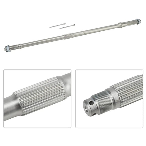 Heavy Duty Rear Axle Shaft And Left Right Wheel Hub Assembly For Honda Rancher 350 400 ATV 4x4 2x4 close-up view showing shaft and hardware.