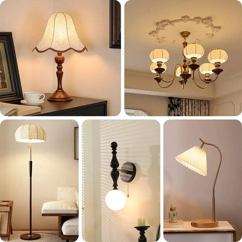 All Thread Lamp Pipe Hardware Set For DIY Lamp Repair With Yellow Zinc Coat Includes various styles of lampshades and lighting fixtures