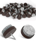Heavy Duty Screw In Felt Pads 60 Pack 28Mm Chair Glides For Tables And Sofas guards your hardwood floors, brown felt pads with screws.