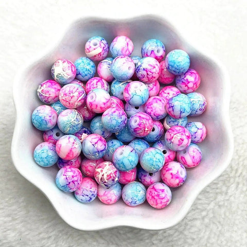 Premium Pattern Round Glass Loose Spacer Beads For DIY Jewelry Making Bracelets Necklaces Earrings Glitter Craft Supplies Kits Straight Up Drip Vibe