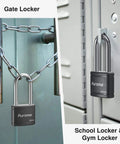2 Pack Keyed Padlocks With 3 Keys Each 2.5 Inch Locker Locks 40mm Heavy Duty Shackle For Gate Fence Hasp Cabinet Toolbox School Gym Locker Black