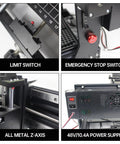 Top Shelf 3020 Plus CNC Router With 500W Spindle features limit switch, emergency stop, all metal Z-axis, and power supply.