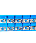 Replacement Carbide Inserts CB160408 APKT160408-PM YBG202 for Aluminum Machining in a blue case, set of 10