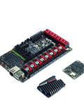 Top Shelf 180Mm Corexy 3D Printer Kit With Quick Swap Toolhead And Fully Packaged Printed Panels main control board with accessories.