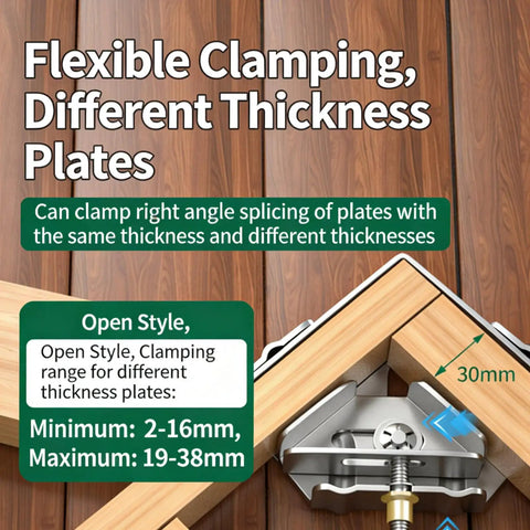Premium Heavy Duty Pro Grade Quick Adjust Metal Work Clamp For Woodworking Welding Jobs clamps right angle splicing of wood plates.