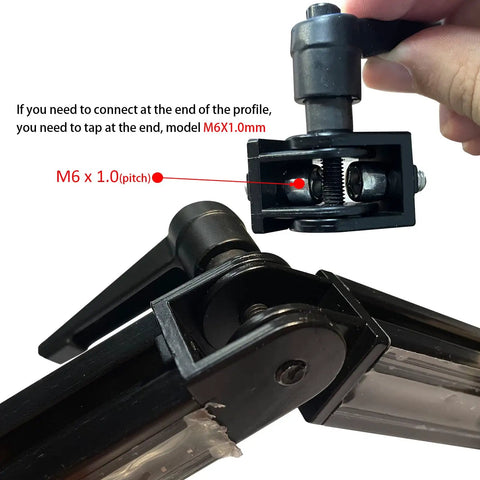 Black 4 Sets Aluminum Extrusion Pivot Hinge Swivel Angle Bracket With Handle For 20 Series 20x20 2040 V Slot T Slot