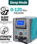 High Power 110W Desoldering Station With ESD Safe Build showing sleep mode and automatic standby features