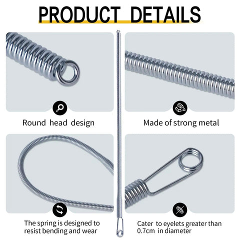 3 Piece Set For Hoodies And Pants Clip Replacements Effortlessly Thread Ropes And Elastic Cords With Durable Metal Spring No Bend Design
