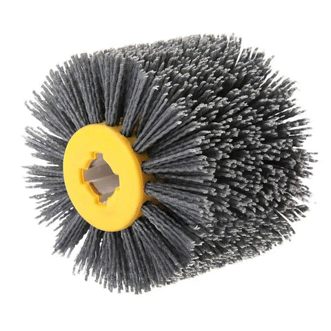 Wire Brush Wheel For Burnishing And Polishing, 240 Grit Brushing Tool With 19mm Center Hole And 120mm Diameter, Black Finish