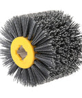 Wire Brush Wheel For Burnishing And Polishing, 240 Grit Brushing Tool With 19mm Center Hole And 120mm Diameter, Black Finish