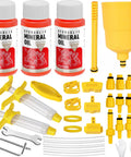 All In One Pro Grade Hydraulic Brake Bleed Kit With 180ml Mineral Oil, 60ml Each Fluid, For Shimano Tektro TRP Disc Brakes