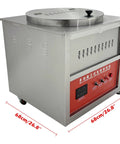 Pro Grade Electric Roaster With Self Turning Cast Iron Drum For Coffee Beans Peanuts Chestnuts And Seeds Auto Heat Control side view