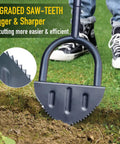 Saw Tooth Lawn Edger With T Grip Handle For Long Reach 38 Inch Half Moon Edging Tool For Sidewalks And Gardens cutting grass edge