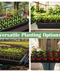 1020 Flat Seed Starter Trays 10 Pack BPA Free Plastic Nursery Pots Trays for Seedlings No Drainage Holes Microgreens