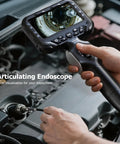 Dual Lens Articulating Borescope With Two Way Endoscope Camera and Light used for engine inspection in automotive settings