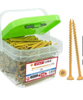 Heavy Duty Pro Grade Torx Drive Epoxy Coated Wood Screws For Pressure Treated Lumber Self Tapping Flat Head Kit With T25