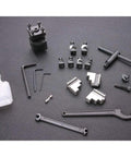 6 By 10 Inch Mini Metal Lathe Runs Smooth As Silk Precision Threading accessories including tool holder, inserts, hex keys, and lubricant.