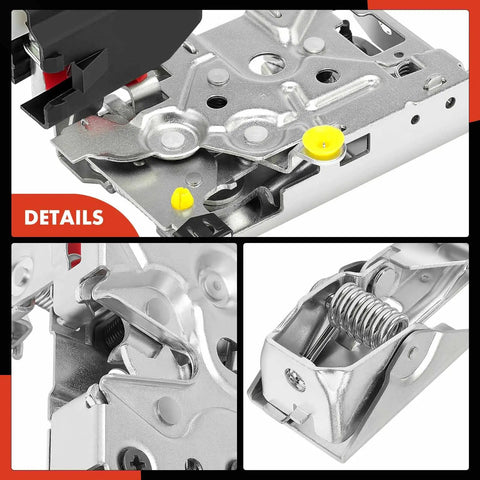 Front Driver Door Latch Assembly With Cable For Ford F150 1992 To 1996, F250 F350 1992 To 1997, Bronco 1994 To 1996, close-up details