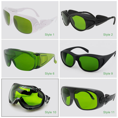 Tough As Nails Laser Safety Goggles With Od5 Protection For Laser Cleaning And Welding Work Cover 190 To 470Nm And 800 To 1700Nm Wavelengths in various styles.