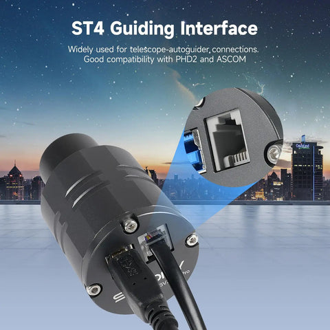 2MP IMX662 Telescope Camera With USB 3.0 High Speed Transfer, ST4 guiding interface for PHD2 and ASCOM compatibility